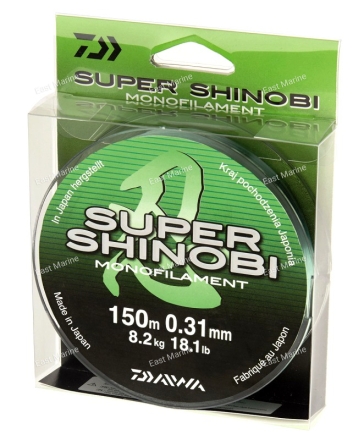 Леска монофильная DAIWA SUPER SHINOBI 0,28мм/150м/кг св/зелёный