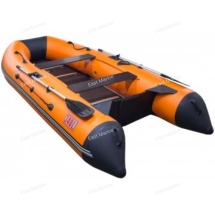 Лодка надувная моторная Алтай 340L с пайолами оранжевый/чёрный 3,4м