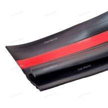 Привальная лента ПВХ чёрная с красной полосой 80 мм