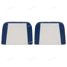 Комплект подушек кормовых сидений (Бриз-17). 2 шт. Винил. Цв.белый/синий.
